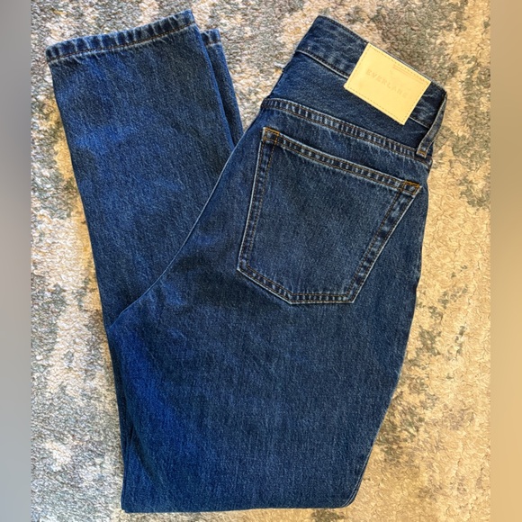 Everlane Curvy '90s Cheeky Straight Jean in Deep Atlantic Blue Organic Cotton 26 - Picture 11 of 11